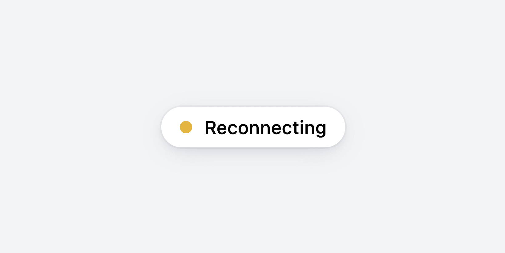 Reconnecting status badge